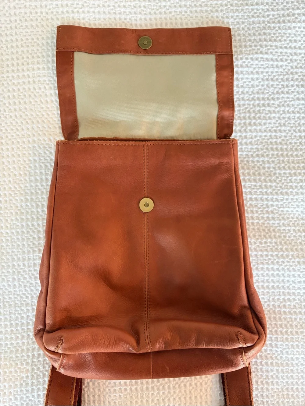 American Leather Co. Cognac Leather Backpack